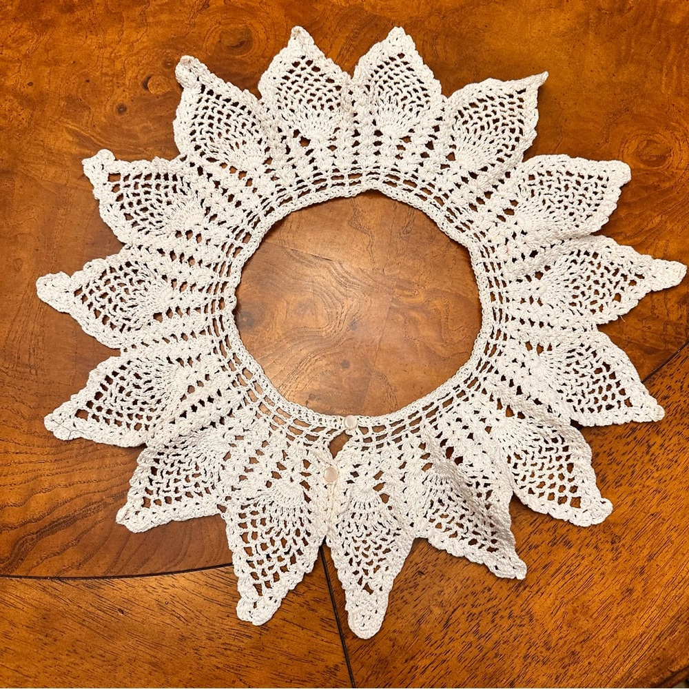 Hand Crochet Collar 23” long